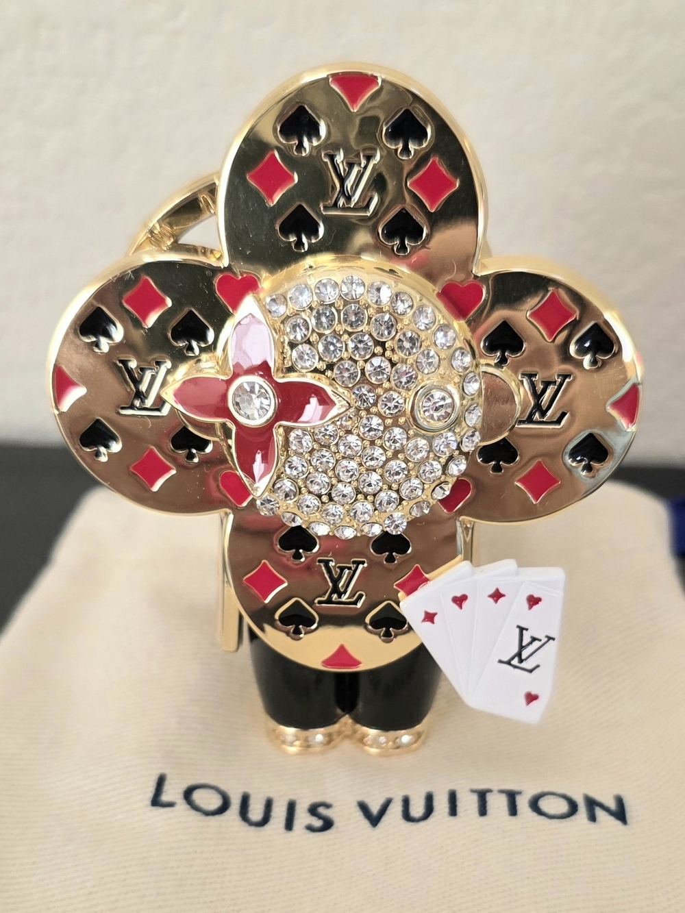 Louis Vuitton Vivienne Casino Collector’s Piece Bag Charm Key Holder Black Gold - Picture 4 of 11